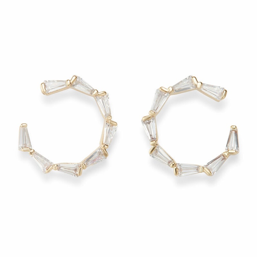 Sophie Harper Front Facing Baguette Hoops